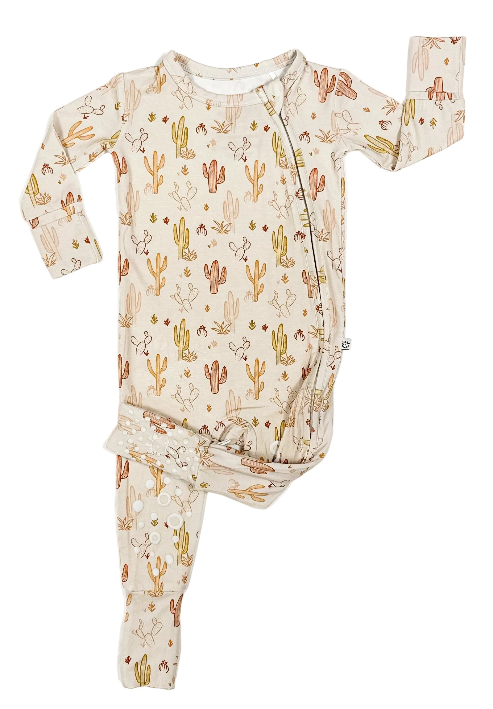 Knee-Grip Boho Cacti Convertible Footie