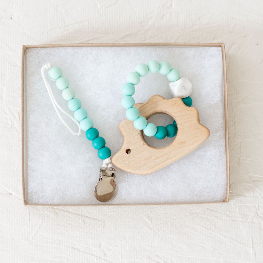 Wooden Teether with Silicone Ring