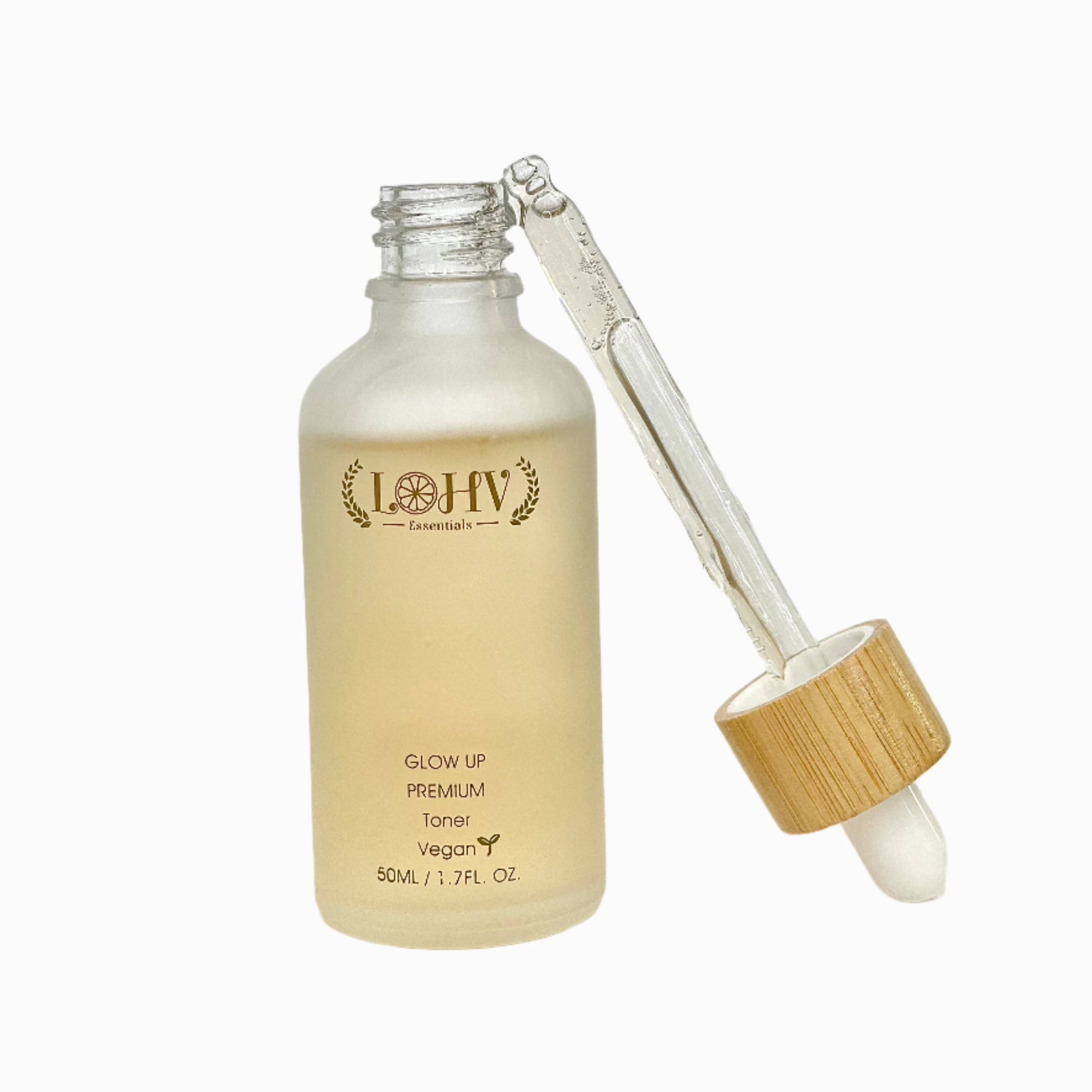 PREMIUM 100% VEGAN GLOW UP Toner Serum With Hyaluronic Acid + Niacinamide + Camellia Leaf + Vitamin E + Rose Water