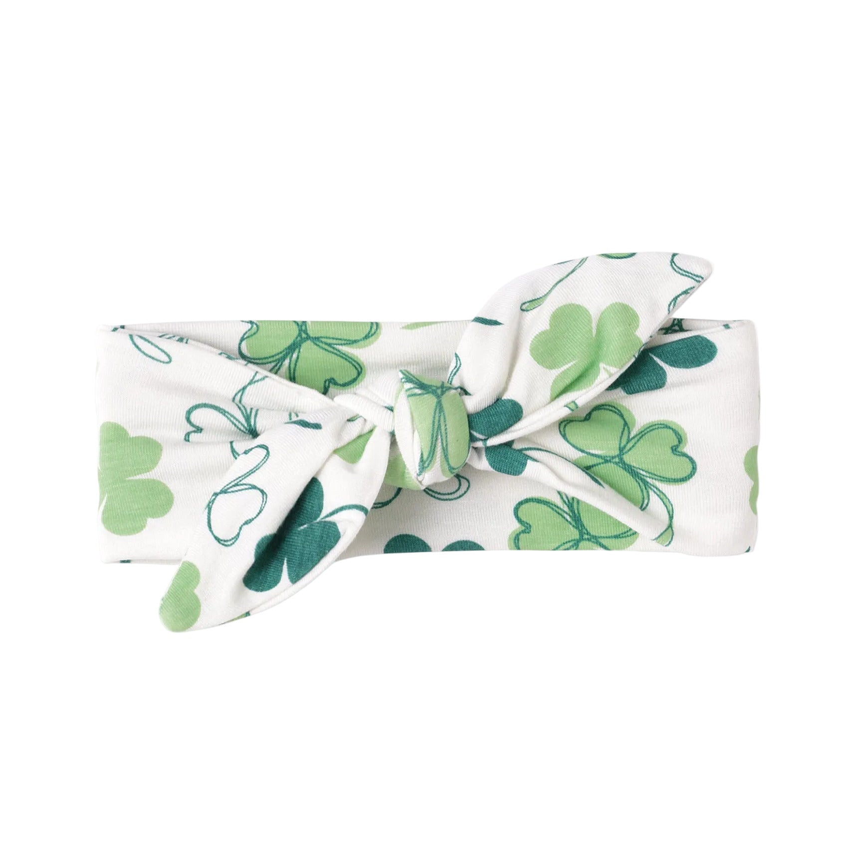 Shamrock Baby Headband – Adjustable Bamboo Irish Bow