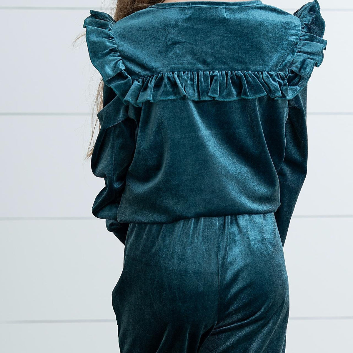 Ivy Dark Teal Velvet Set