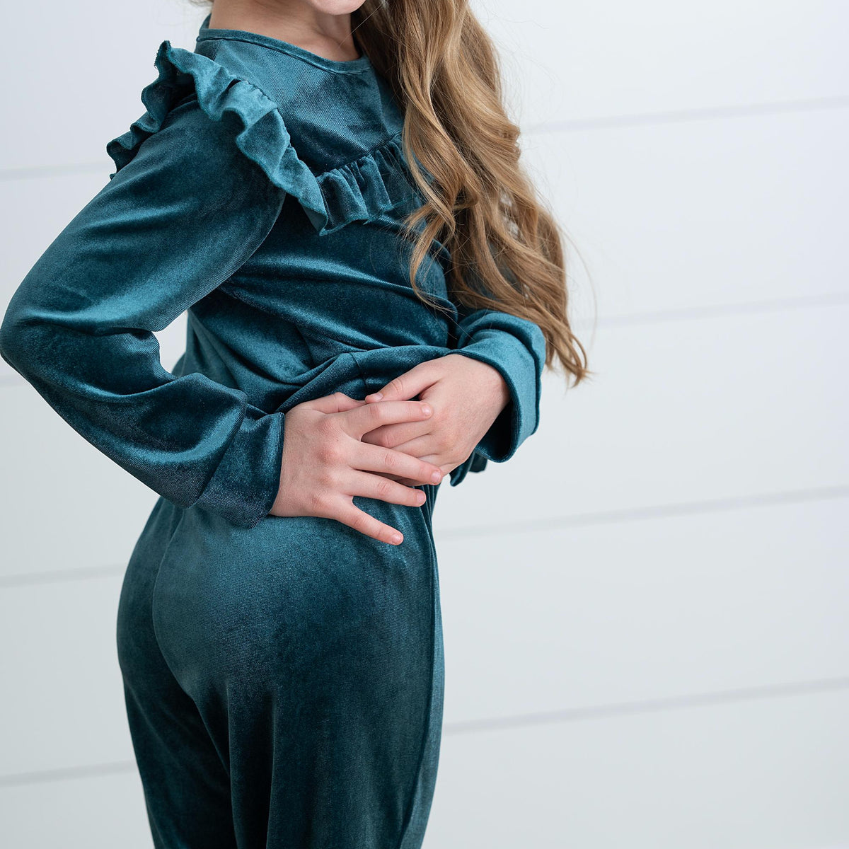 Ivy Dark Teal Velvet Set