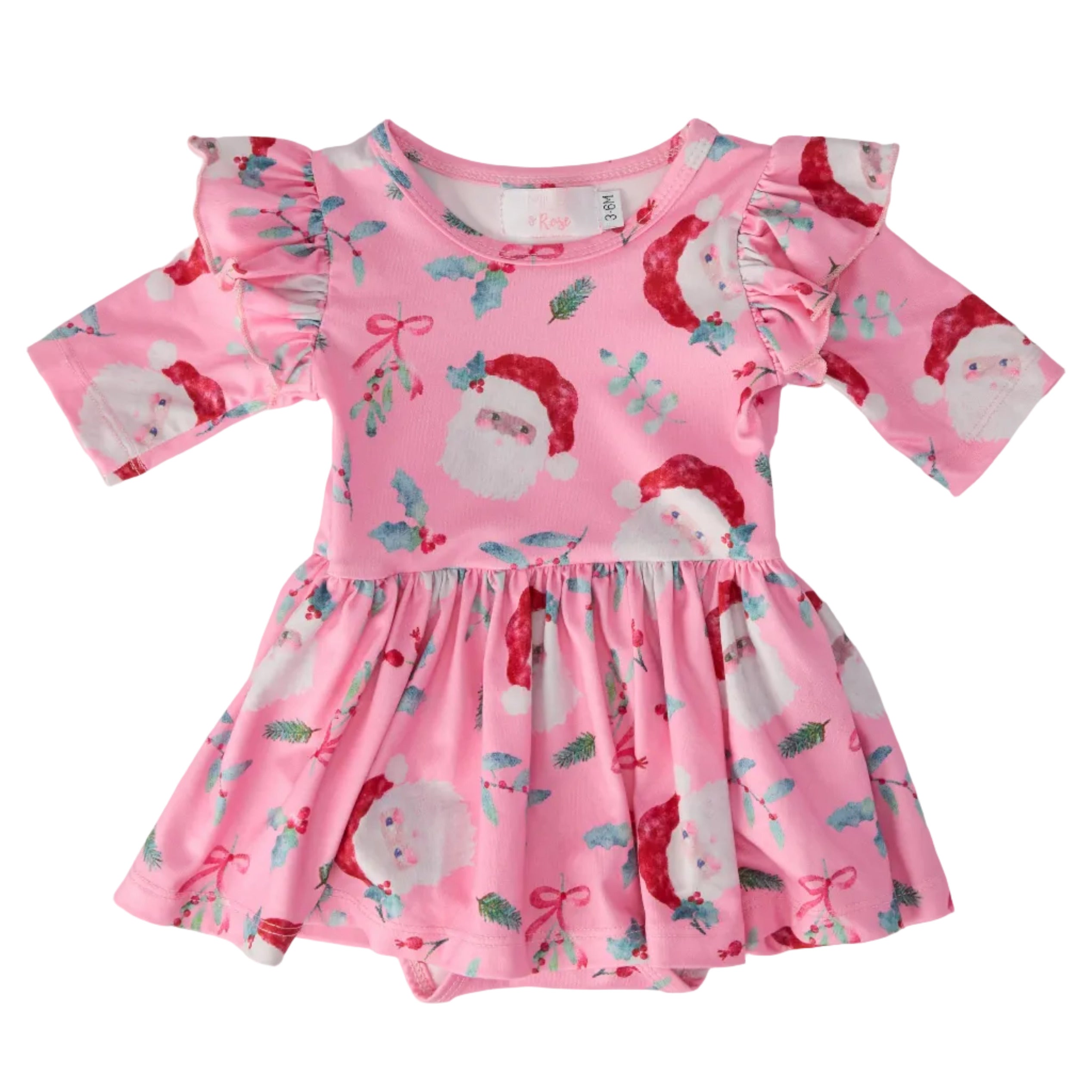 Jolly Old Saint Nick Twirl Flutter Bodysuit