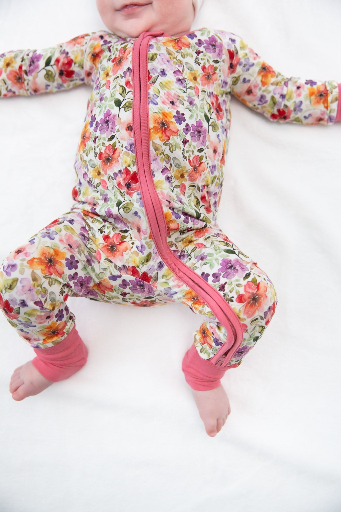 Watercolor Floral Convertible Footie