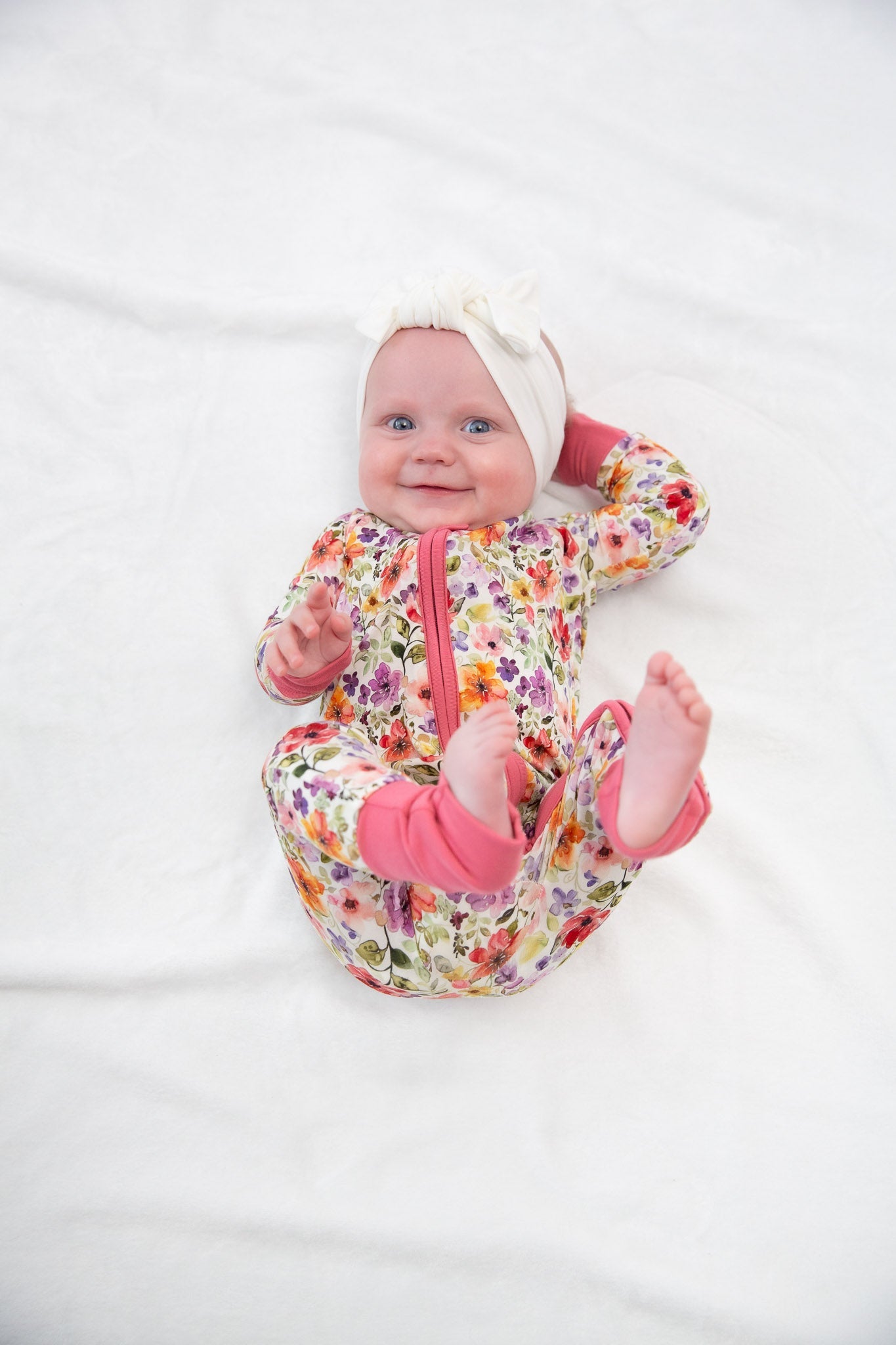 Watercolor Floral Convertible Footie