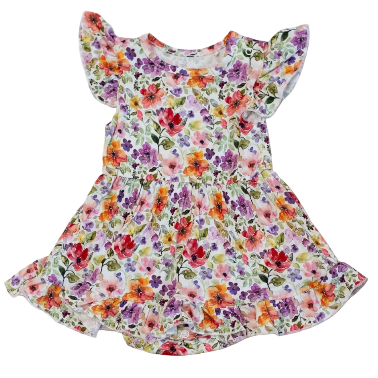 Watercolor Floral Bodysuit Twirl