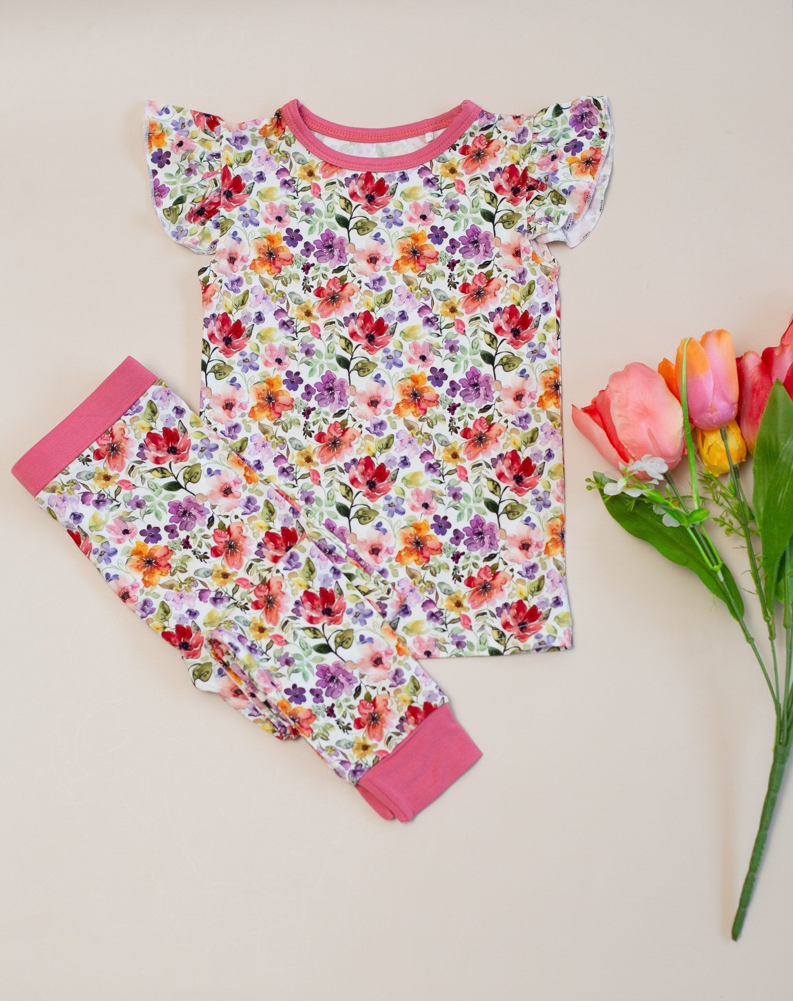 Watercolor Floral Pajama Set