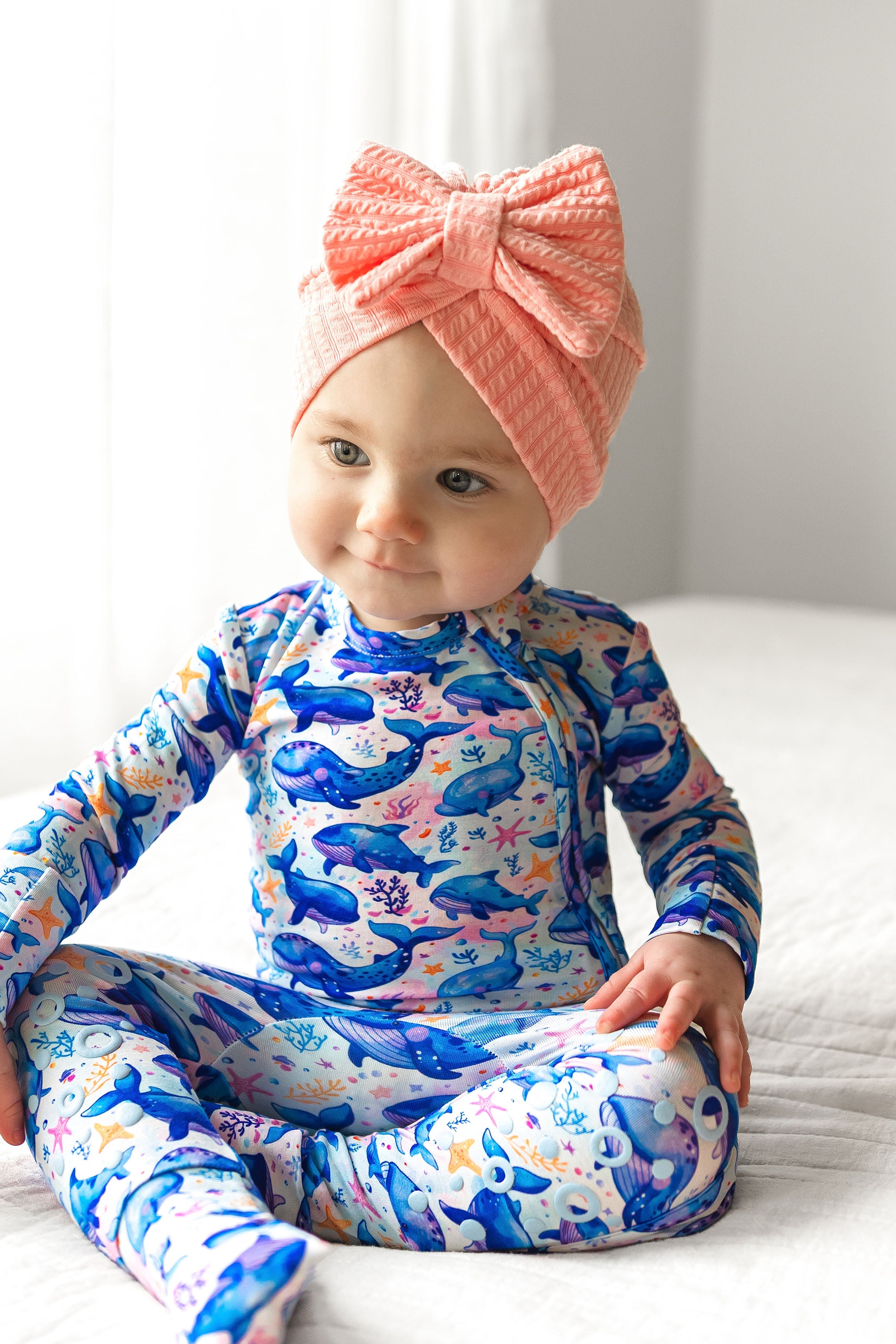 Knee-Grip Ocean Slumber Convertible Footie