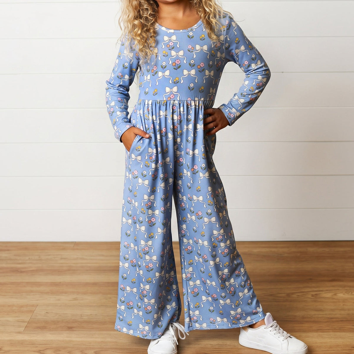 Kelly Blue Bow Jumpsuit
