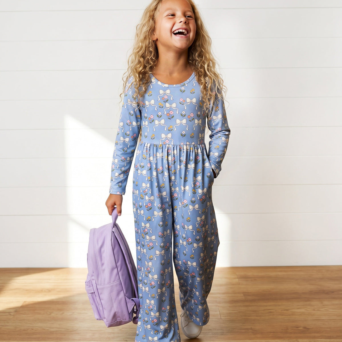 Kelly Blue Bow Jumpsuit