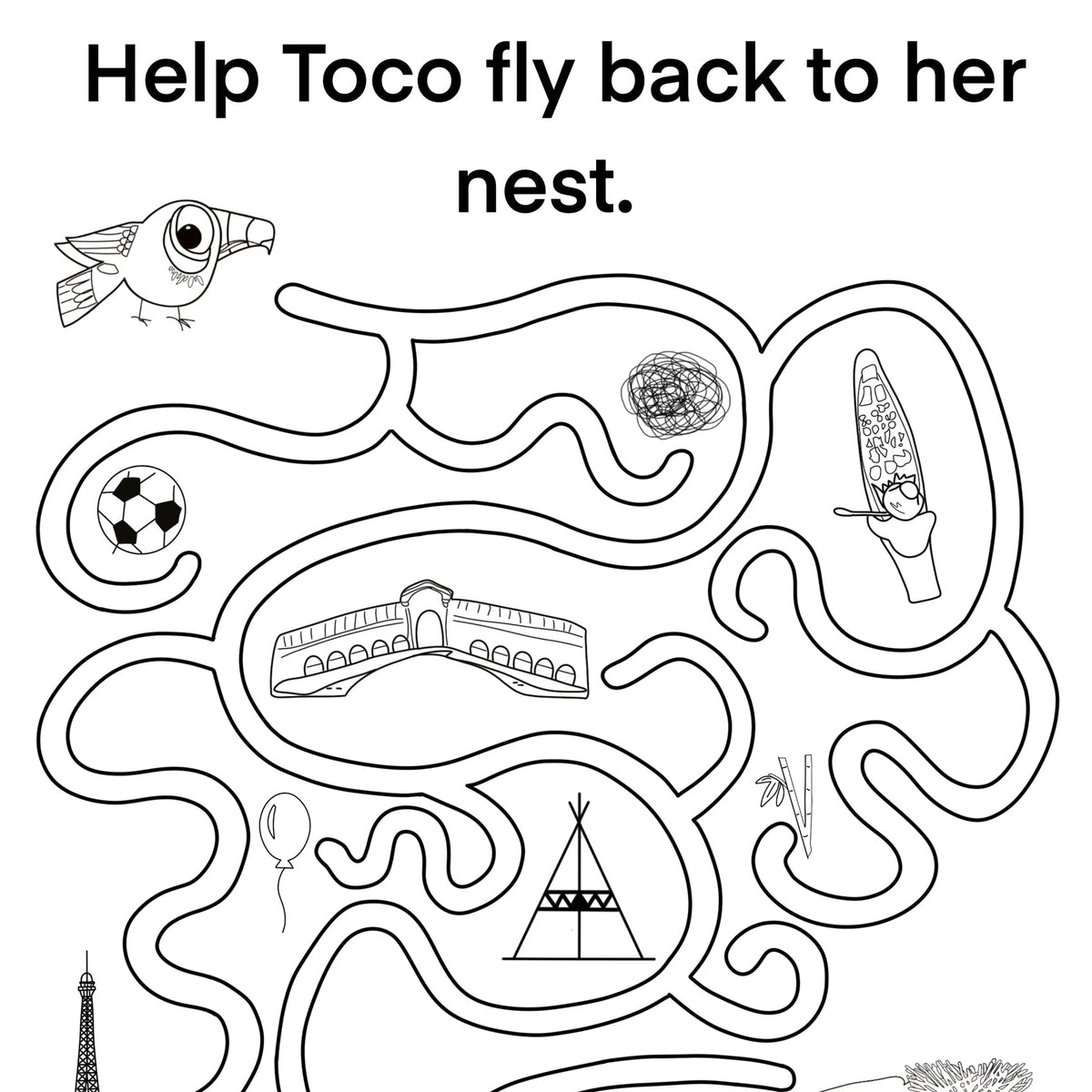 Toco Can Can: and you can too! Color-In Activity Book