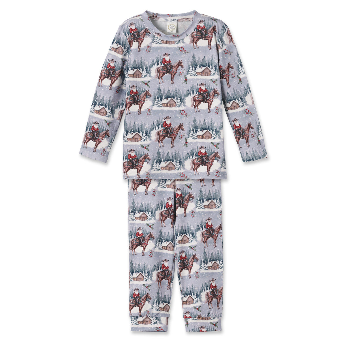 Cowboy Christmas Children's Bamboo Pajama Set - Western