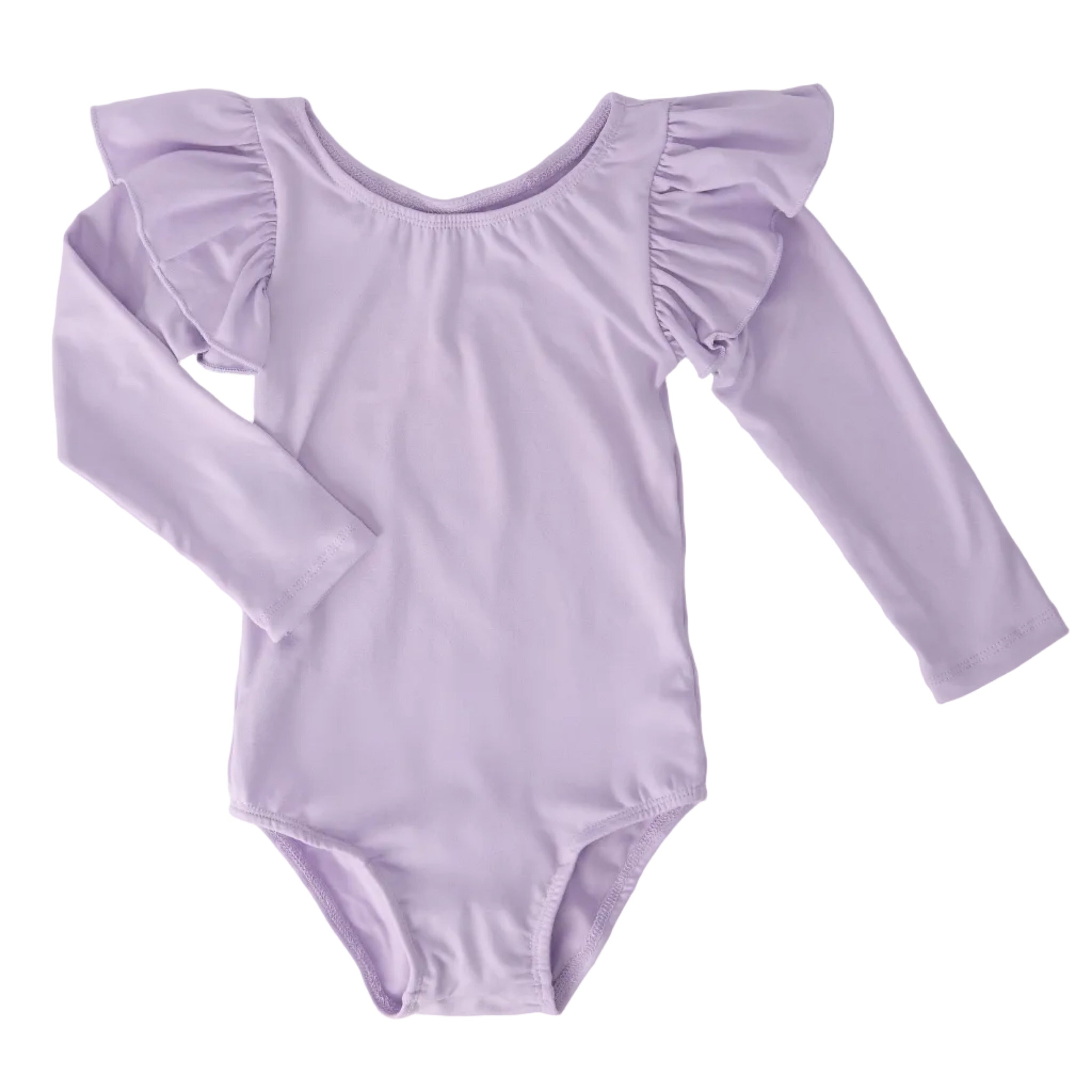 Lavender L/S Flutter Sleeve Leotard