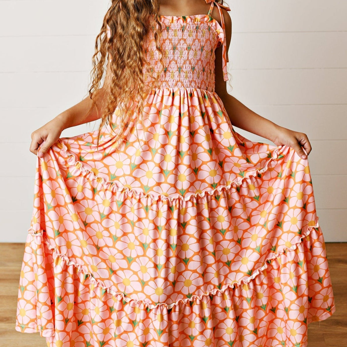 Leilani Apricot Dress