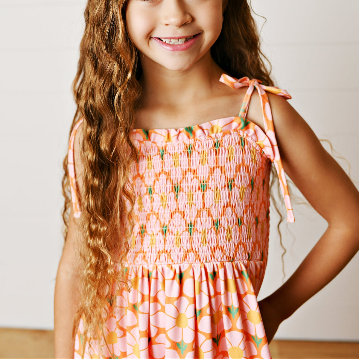Leilani Apricot Dress