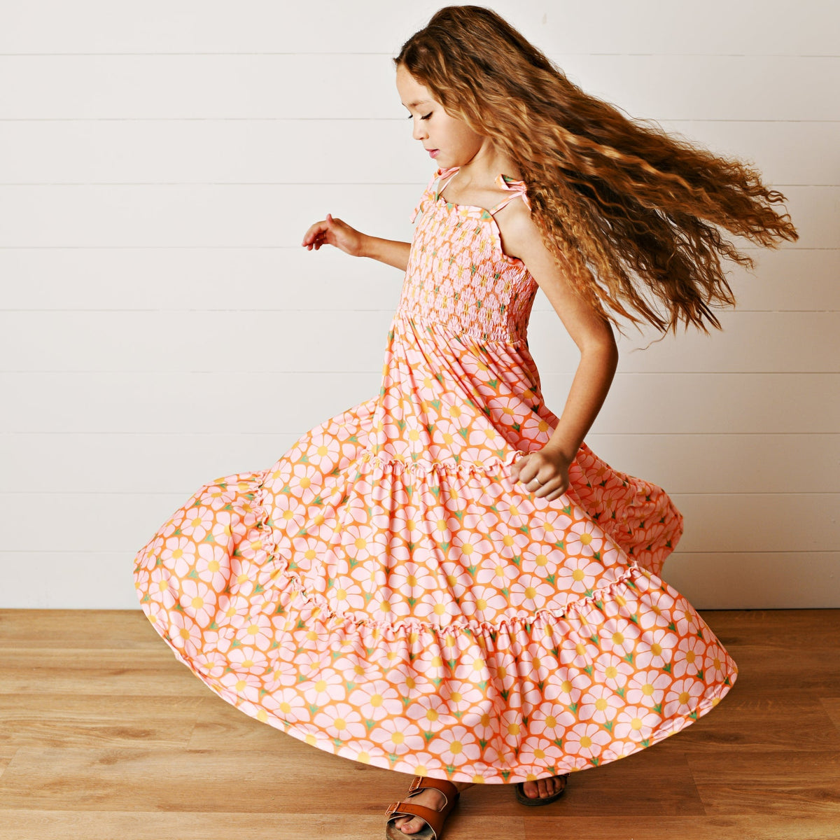 Leilani Apricot Dress