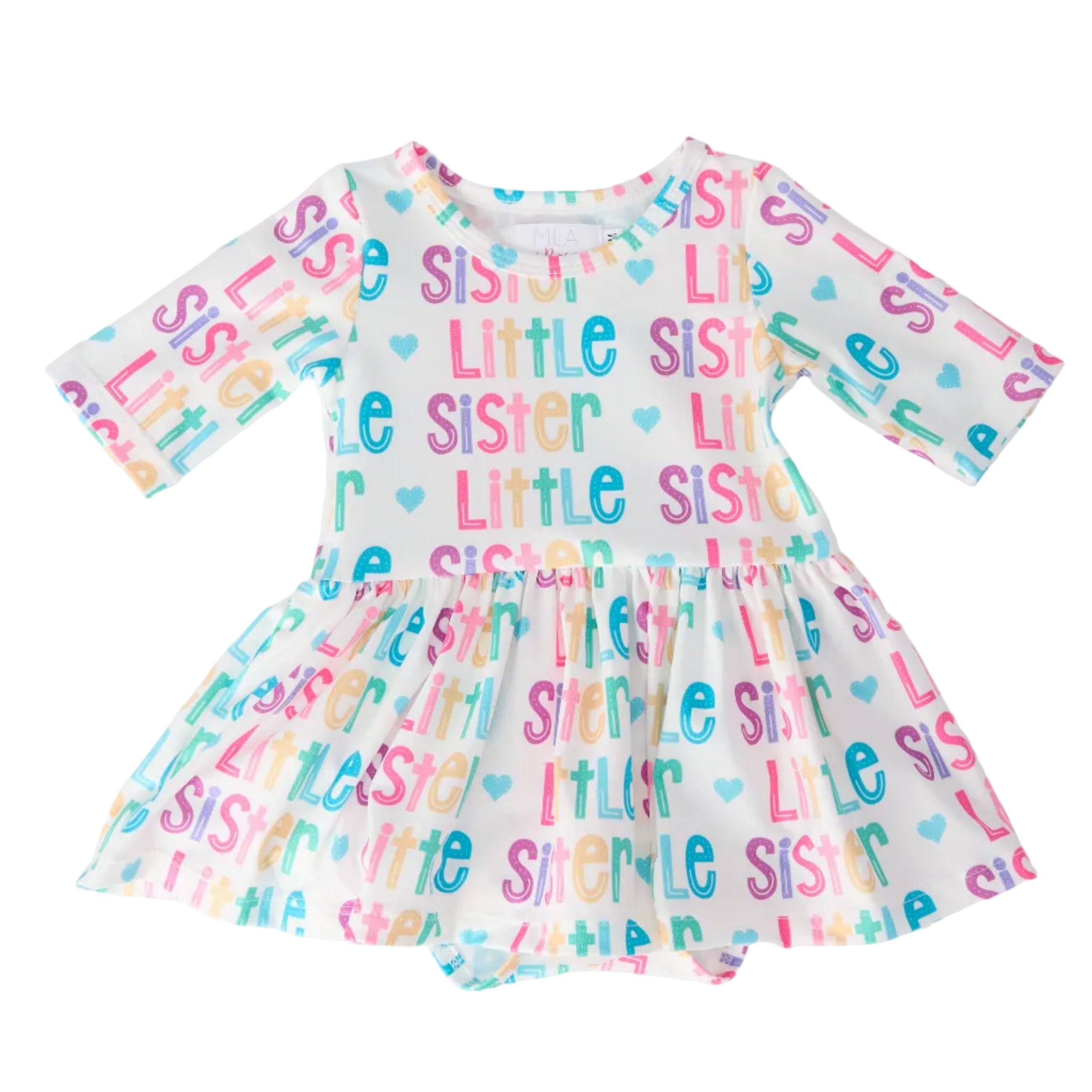 Little Sister 3/4 Sleeve Twirl Bodysuit