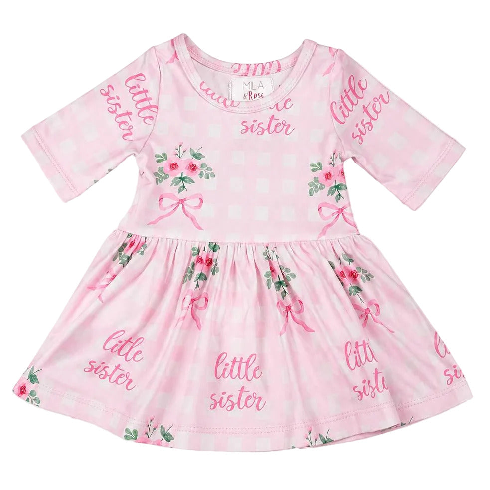 Little Sister Floral 3/4 Twirl Bodysuit