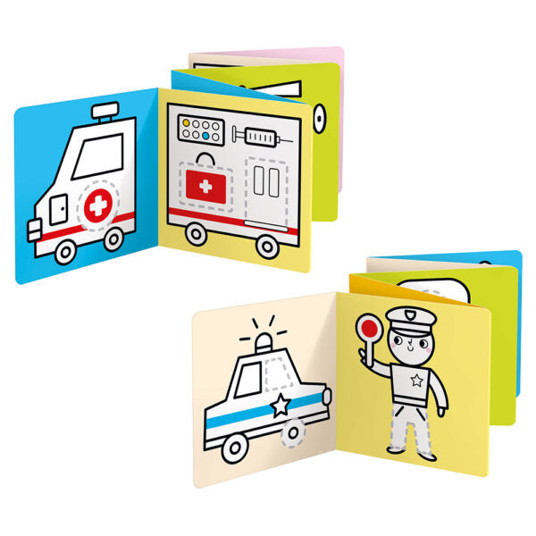 Looong Coloring Books - Ready To Draw - Vehicles At Work