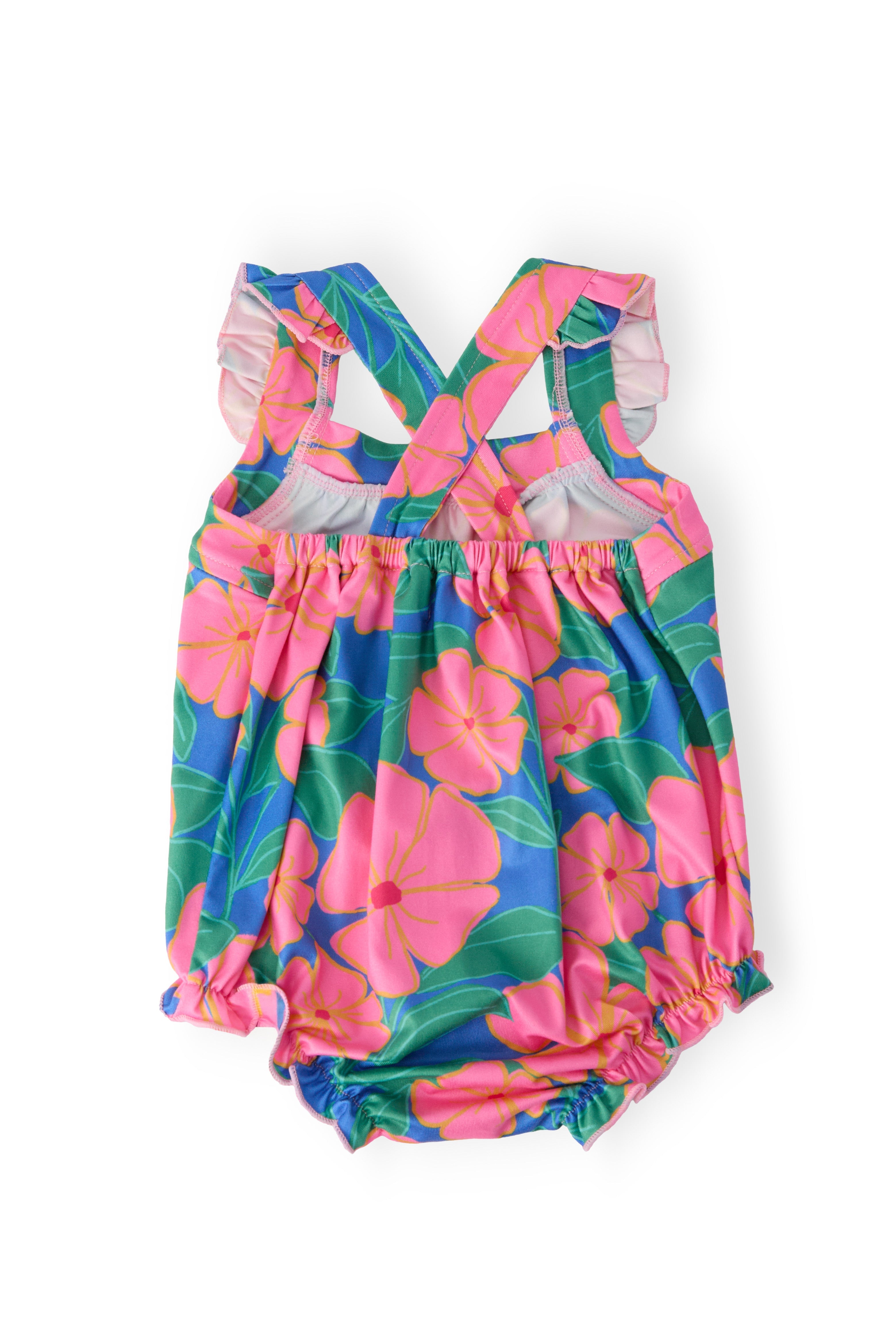 Luau Floral Cross Back Romper