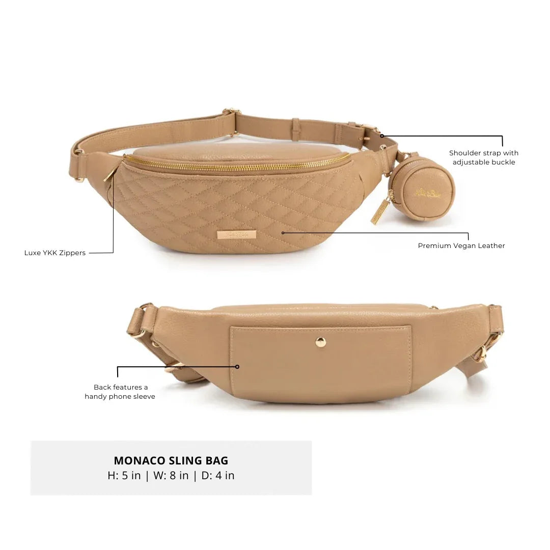 Crossbody Sling Bag | Latte Brown