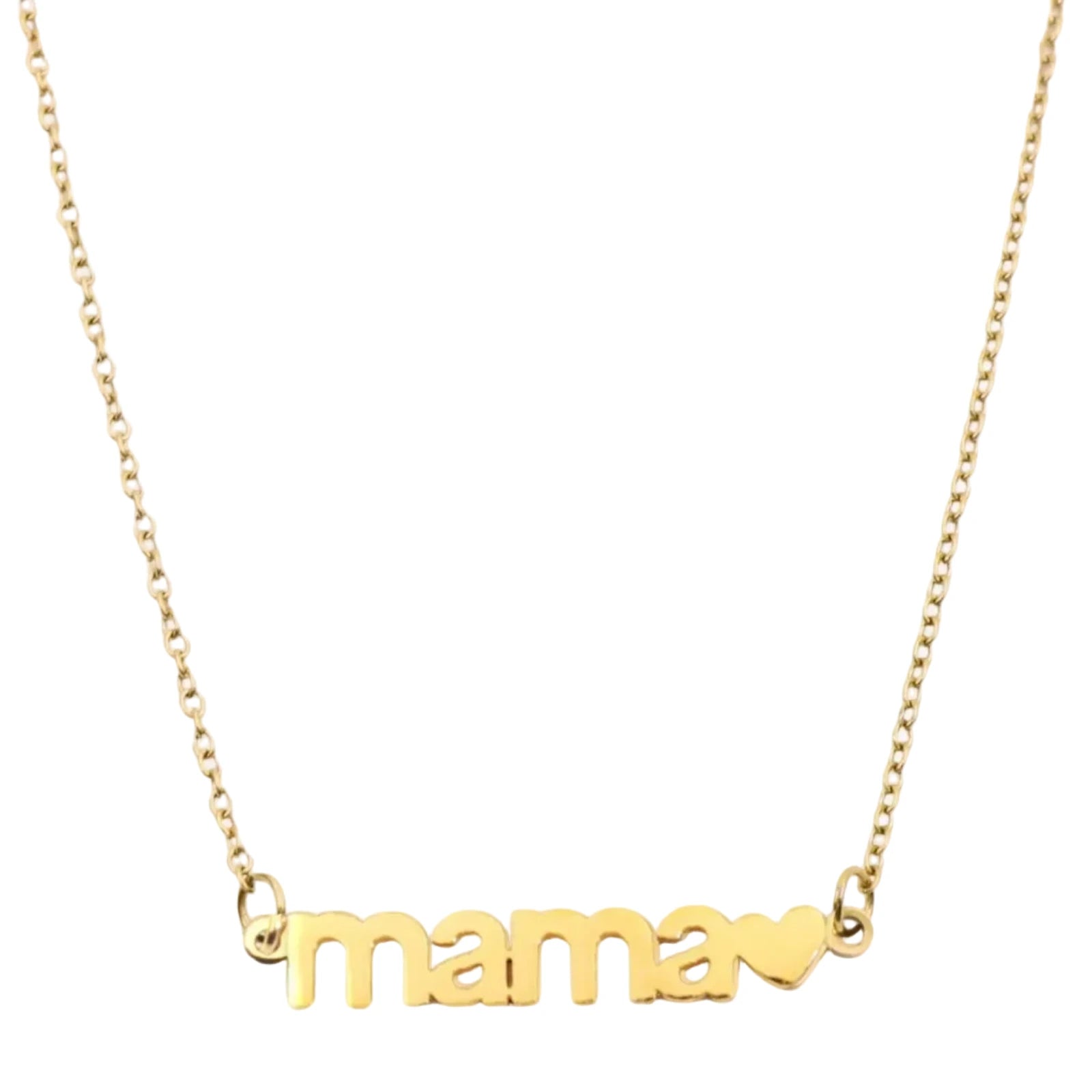 “Mama” Necklace – 18k Gold Plated Stainless Steel