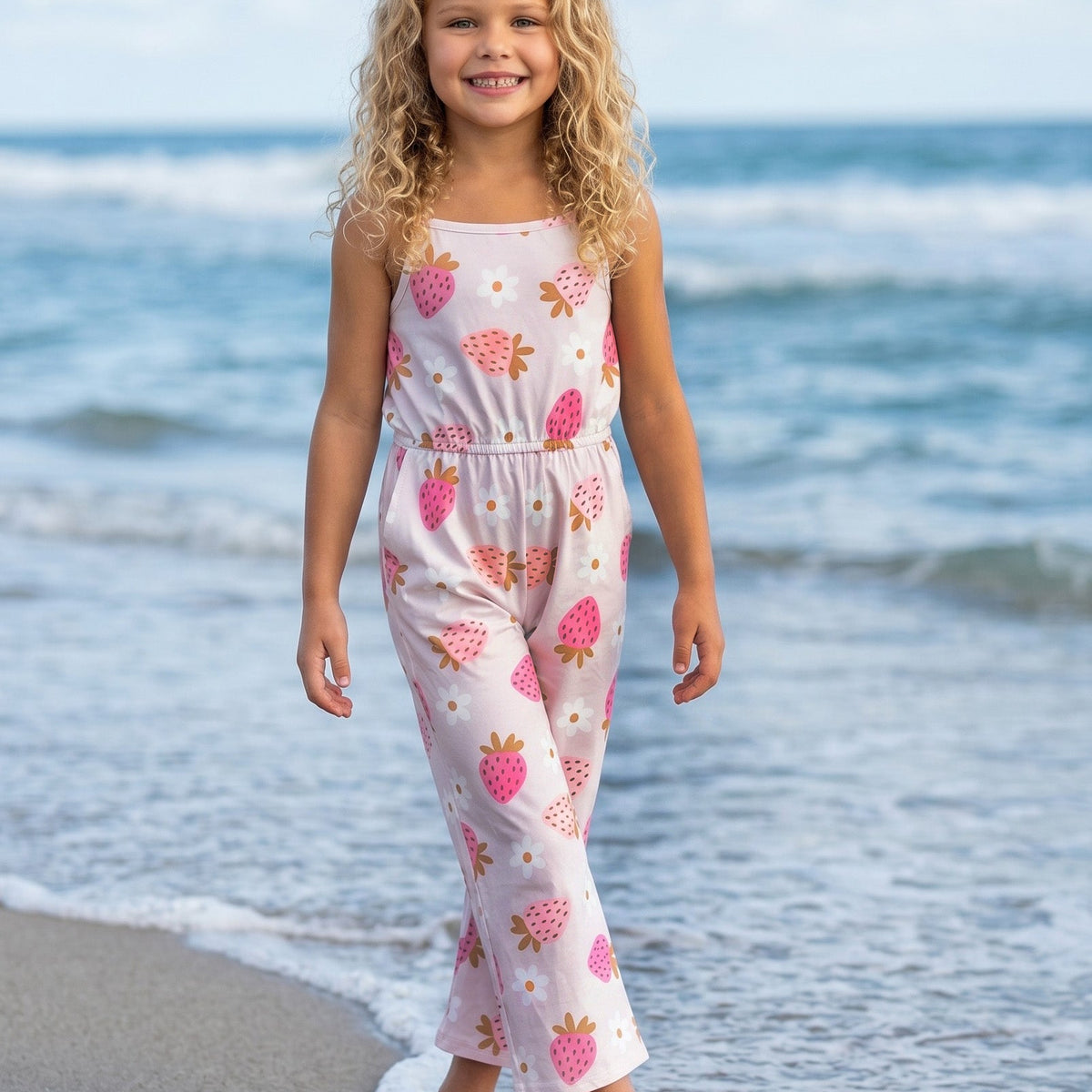 Millie Strawberry Jumpsuit