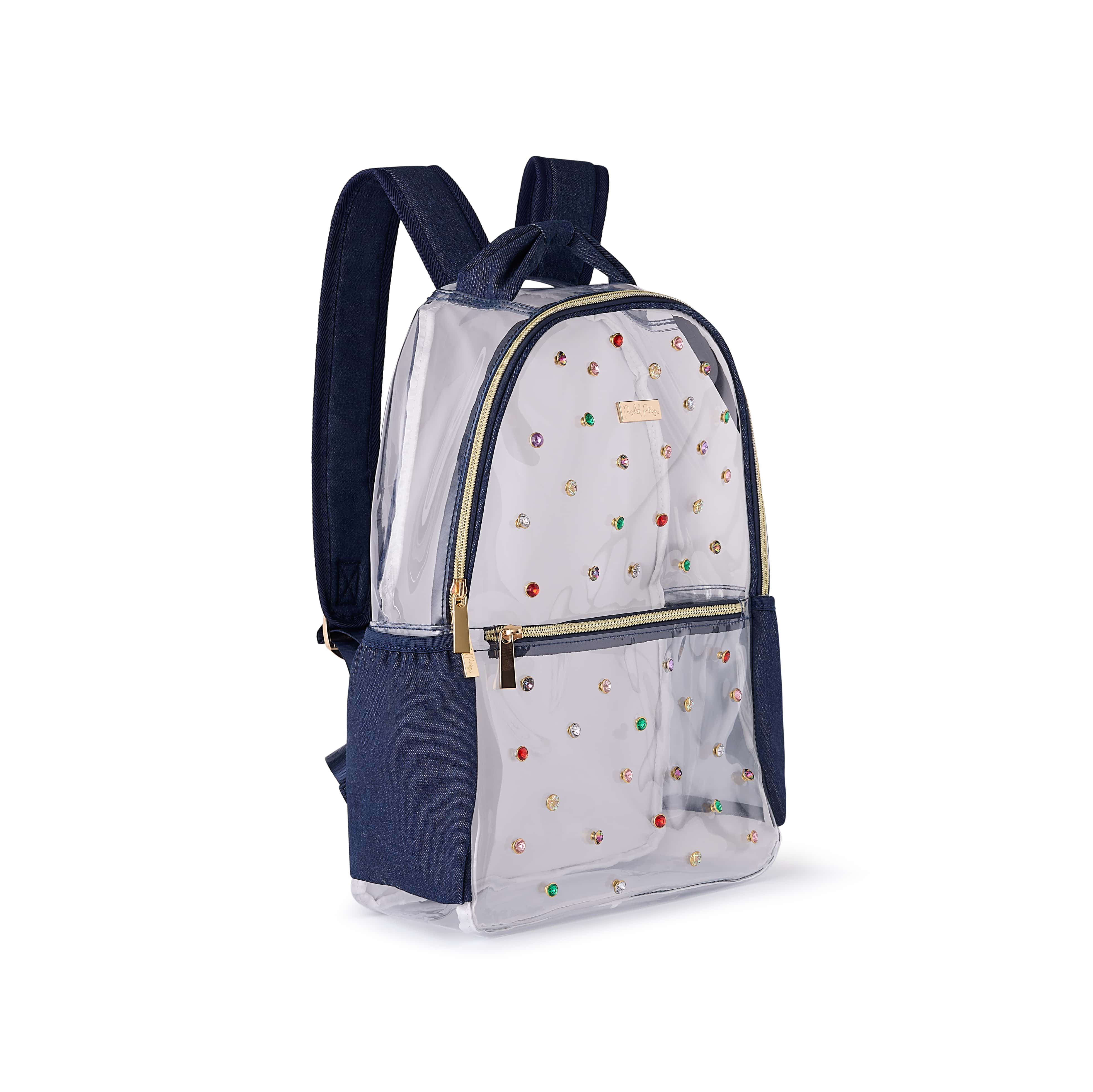 Denim and Gems Clear Backpack