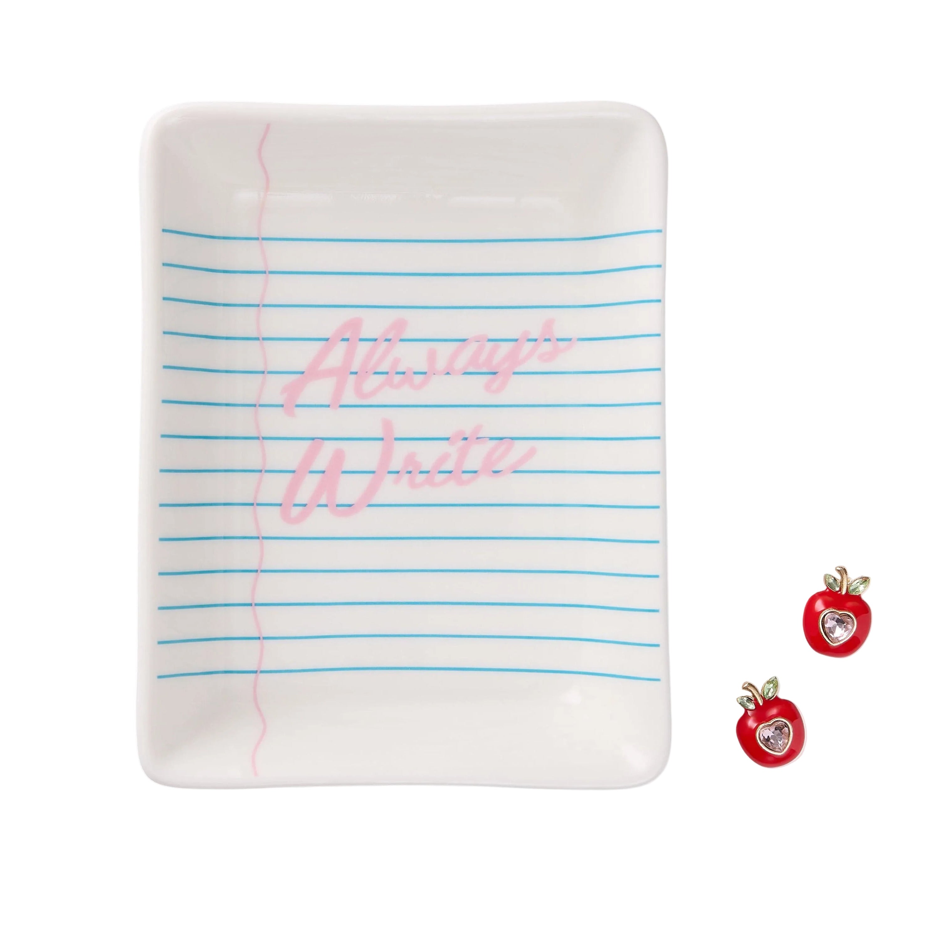 Always Write Trinket Tray and Earring Set