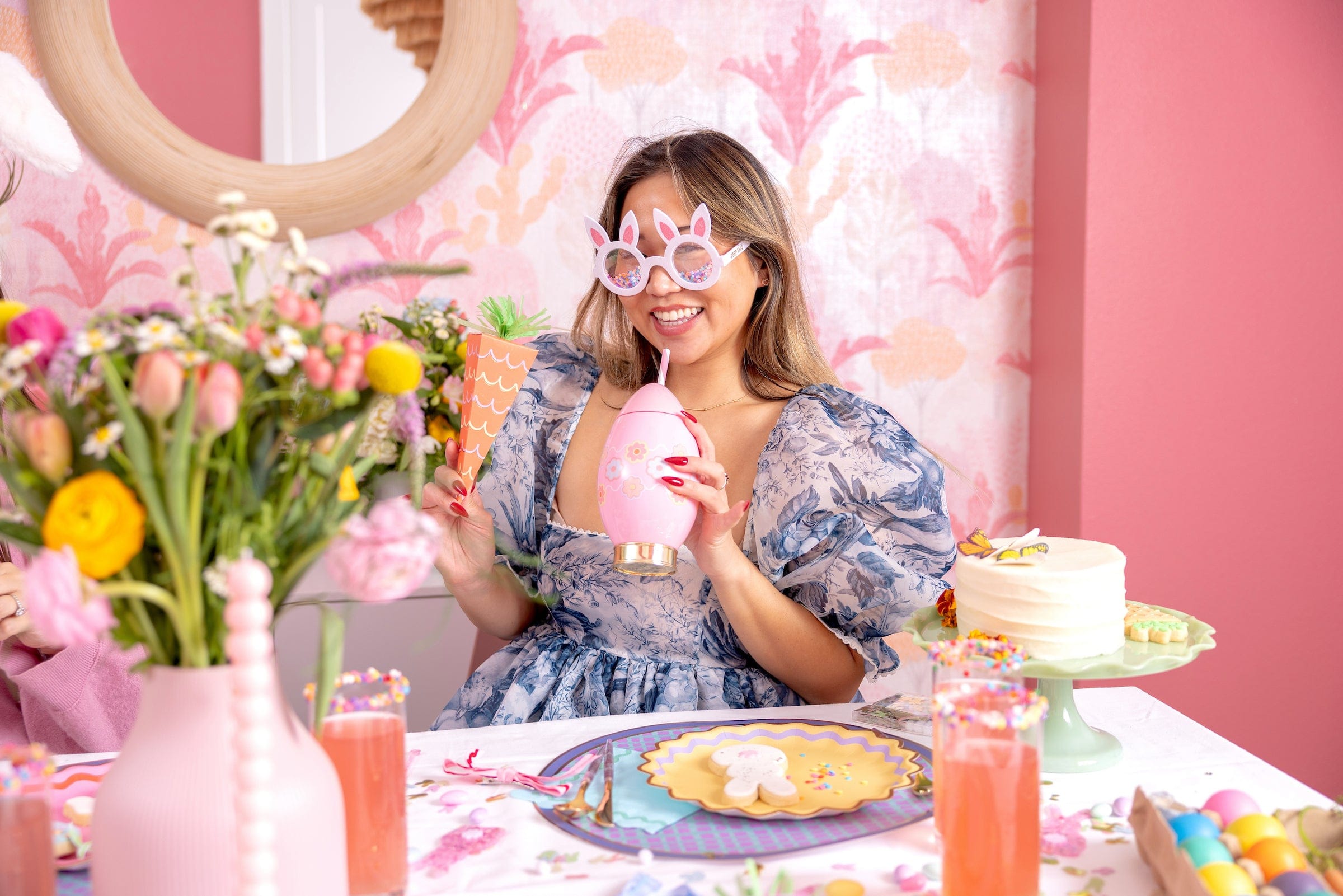 Hop-To-It Confetti Novelty Glasses (Single or Set of 4)