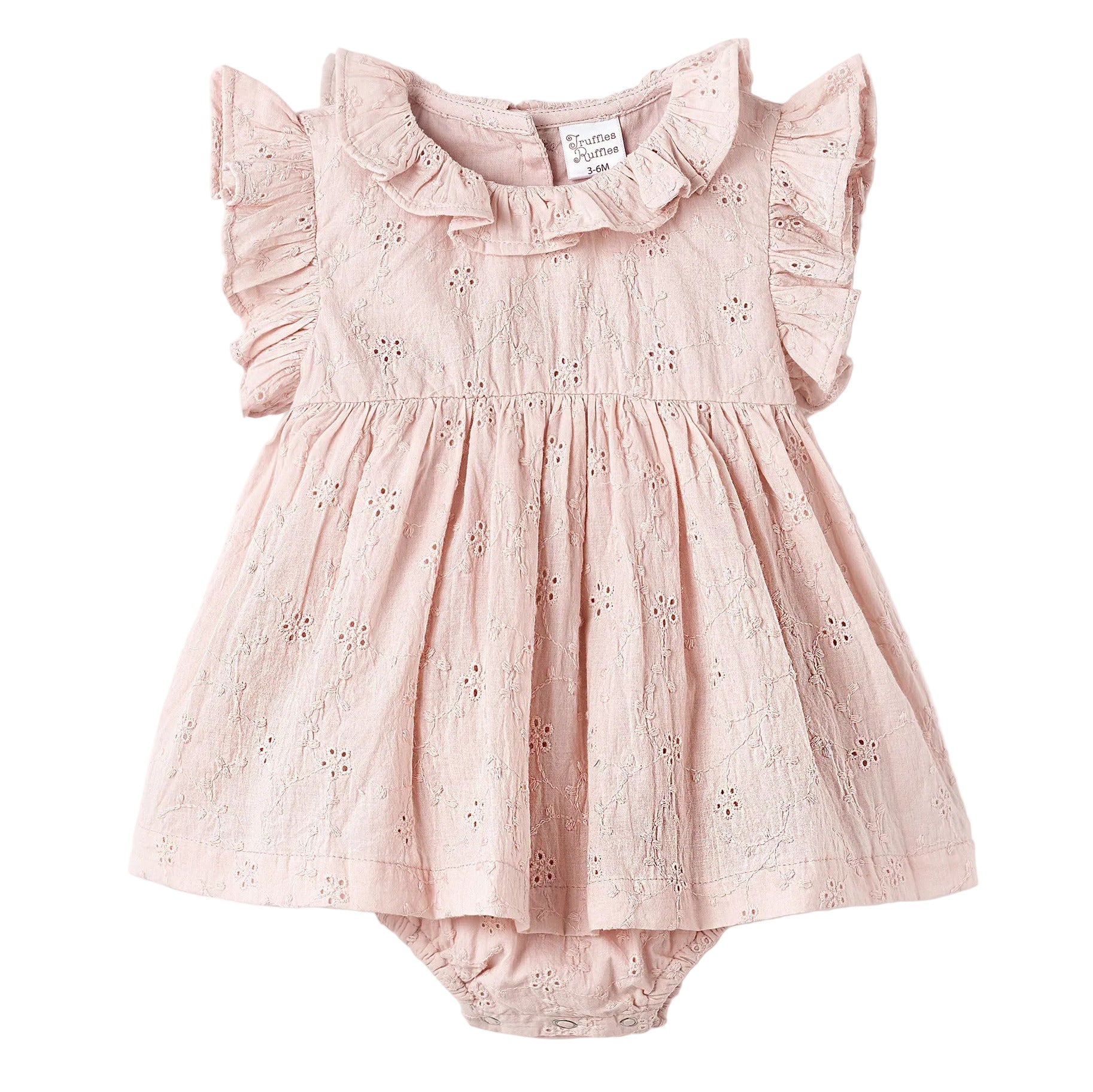 Eyelet Skirted Baby Bodysuit – Cotton for Special Occasions