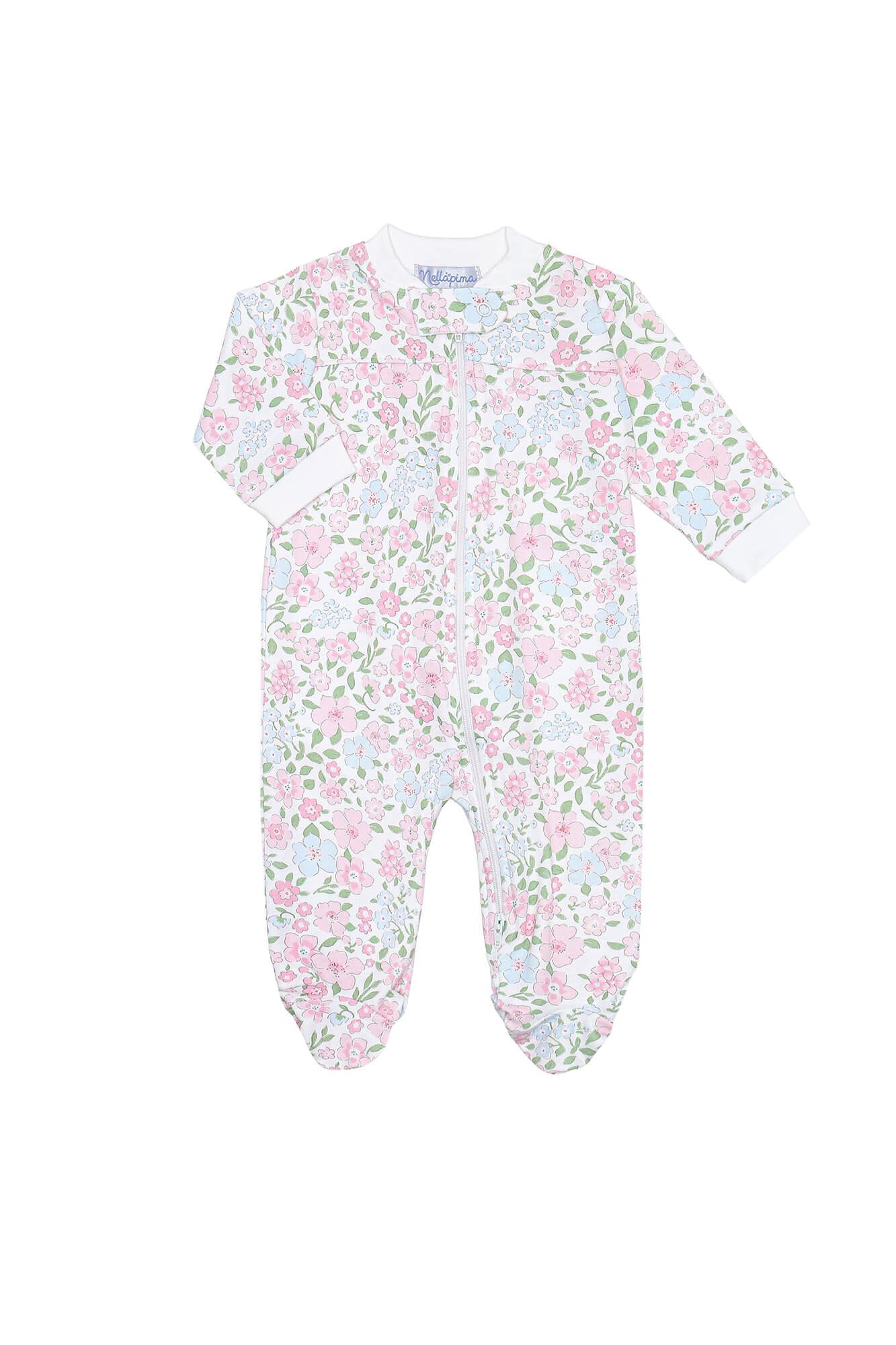 English Garden Zipper Footie