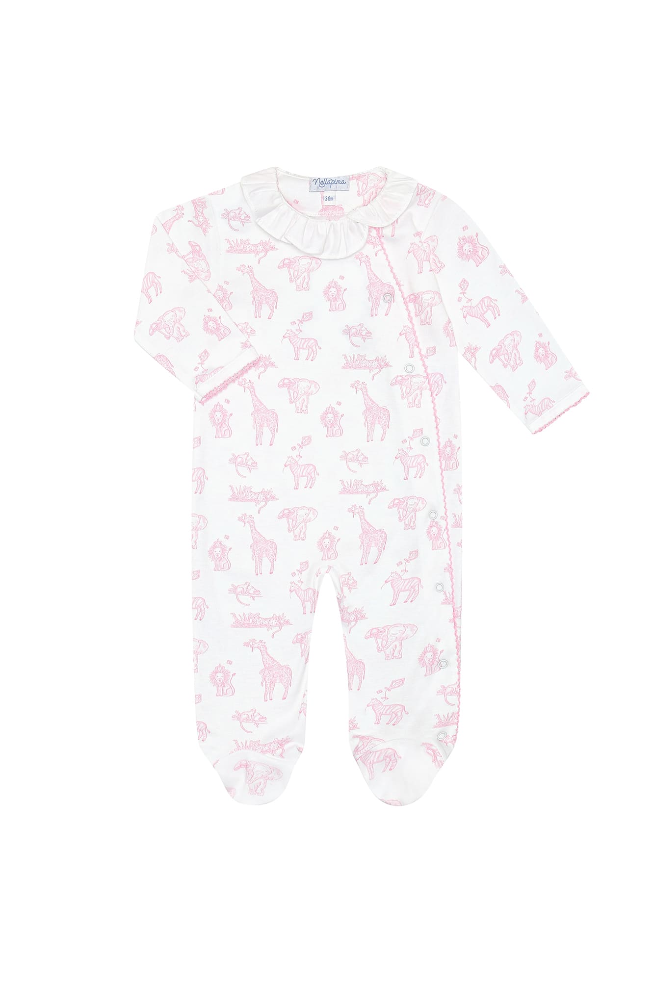 Pink Safari Crossover Footie