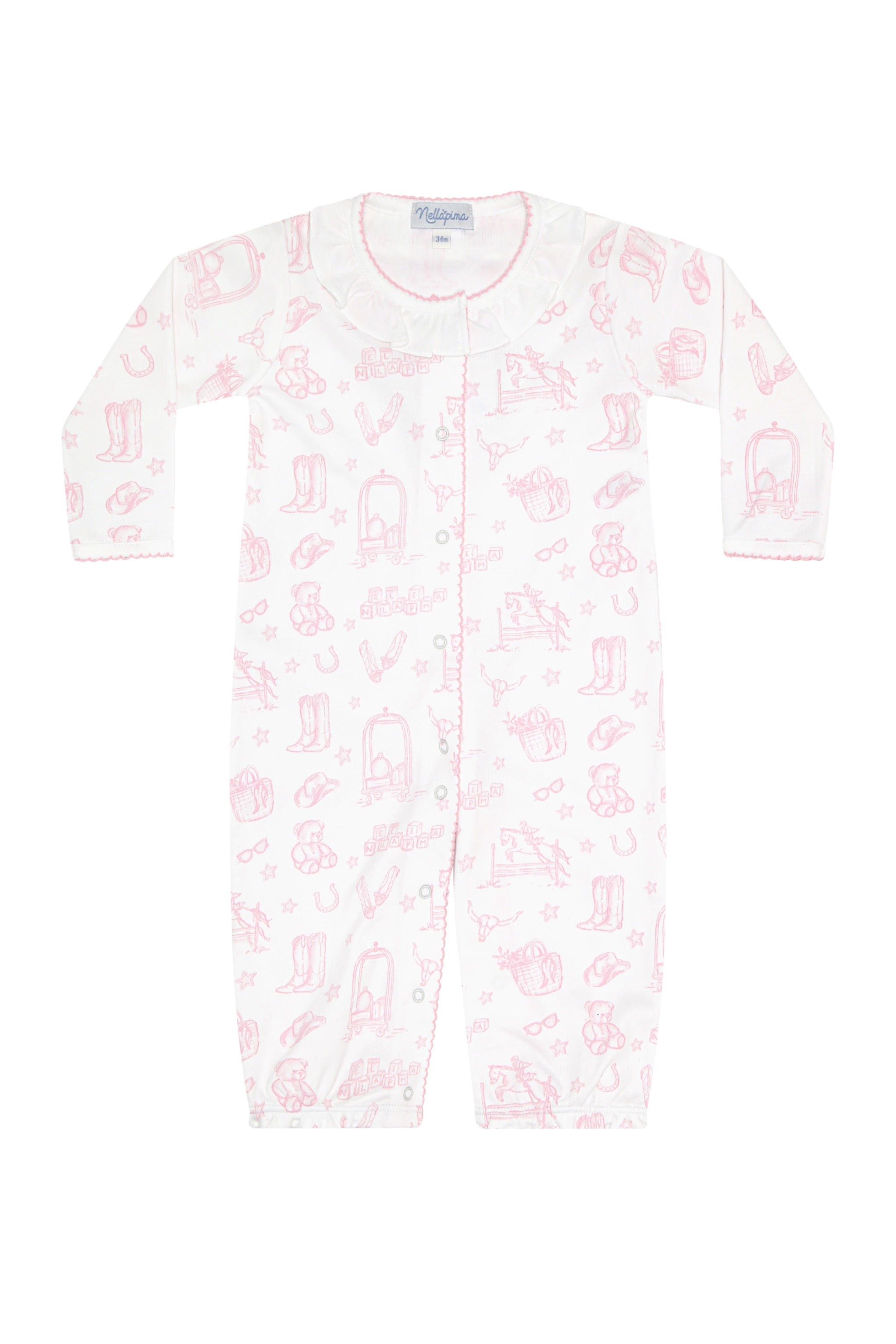 Pink Lone Star Toile Converter Gown