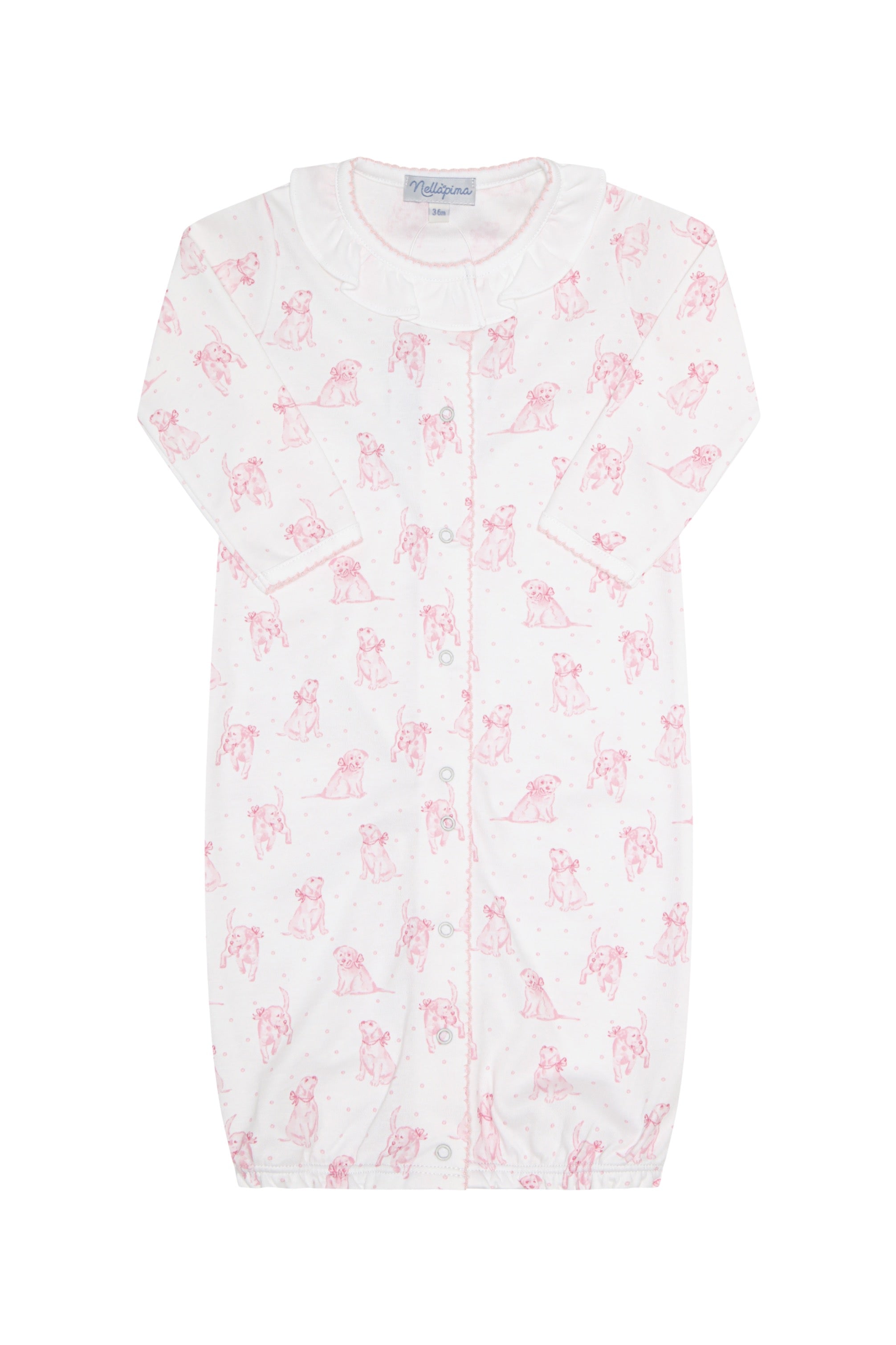 Pink Puppy Love Print Converter Gown