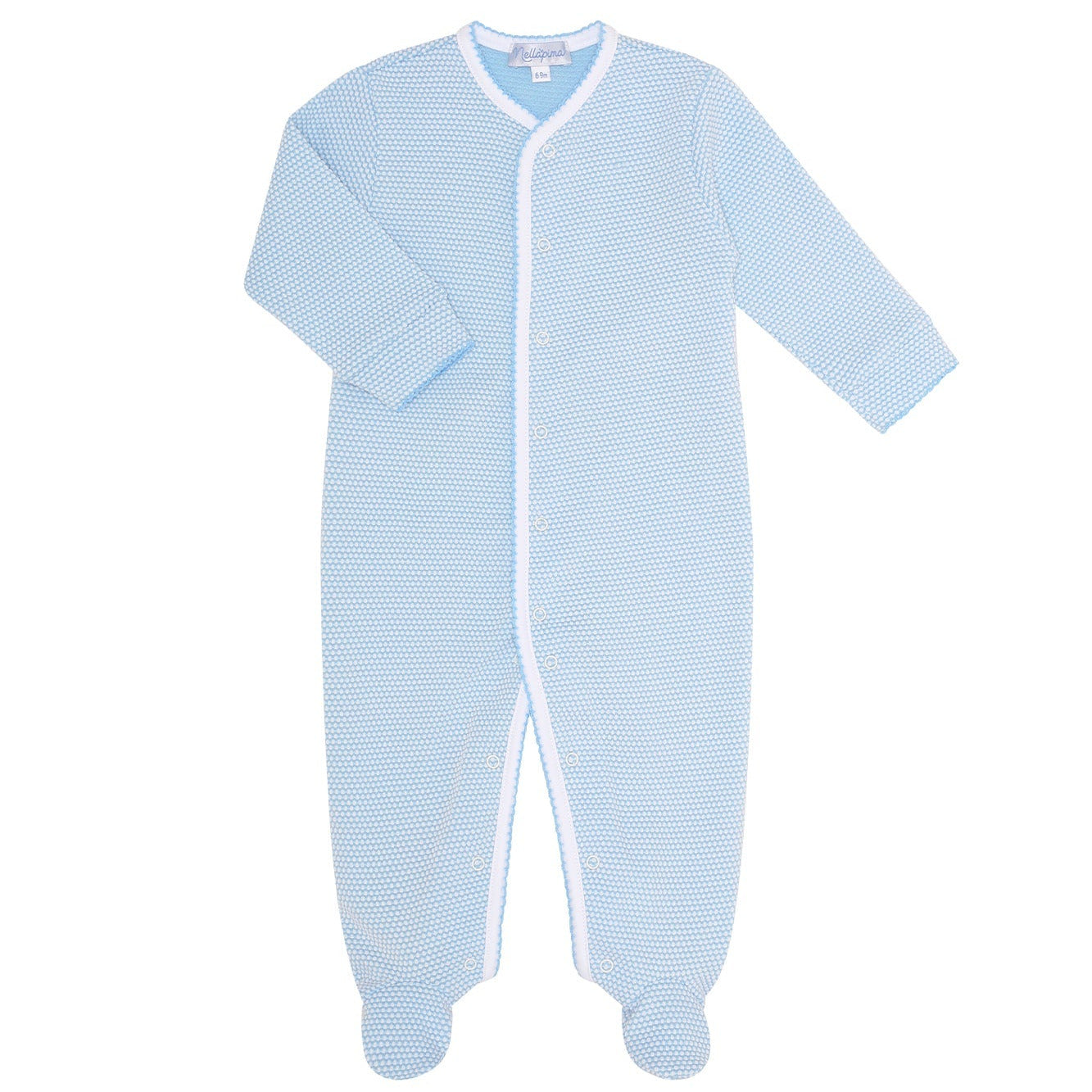 Blue Bubble Baby Footie