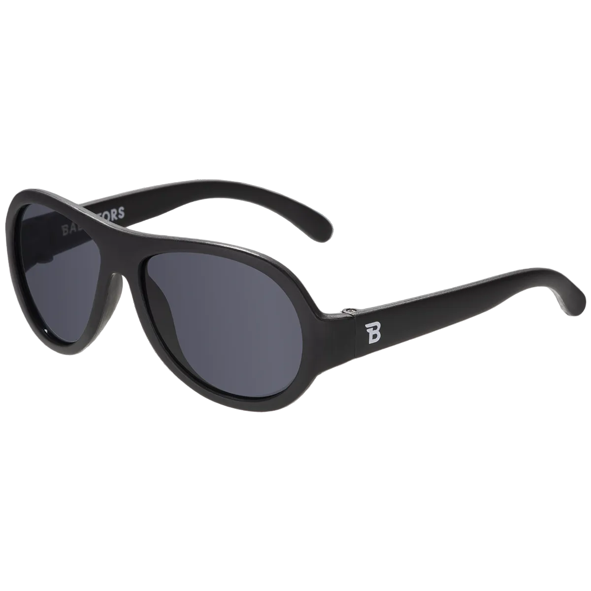 Jet Black Aviator I Smoke Lenses