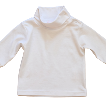 Solid White Turtleneck