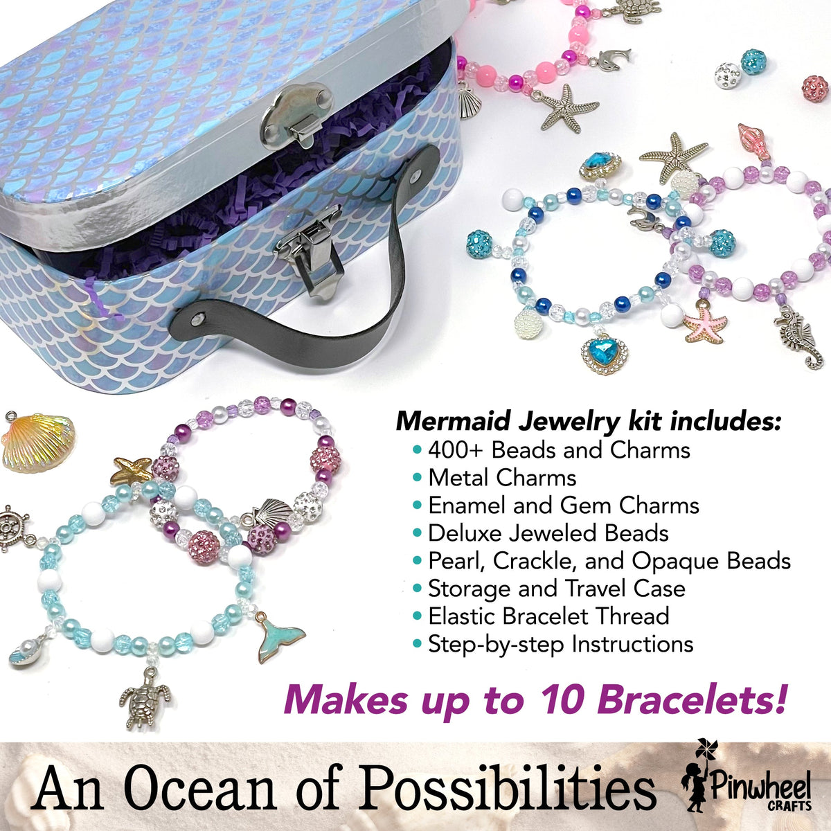 Mermaid Charm Bracelet Making Kit