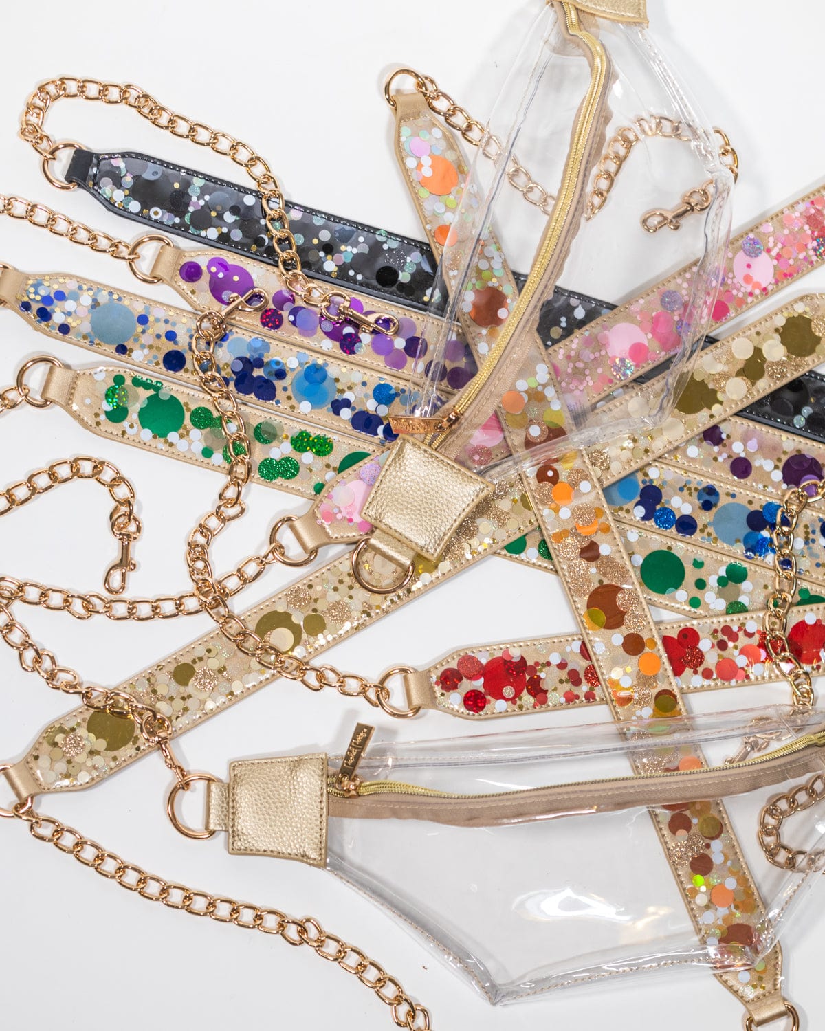 Confetti Strap and Clear Belt Bag Bundle
