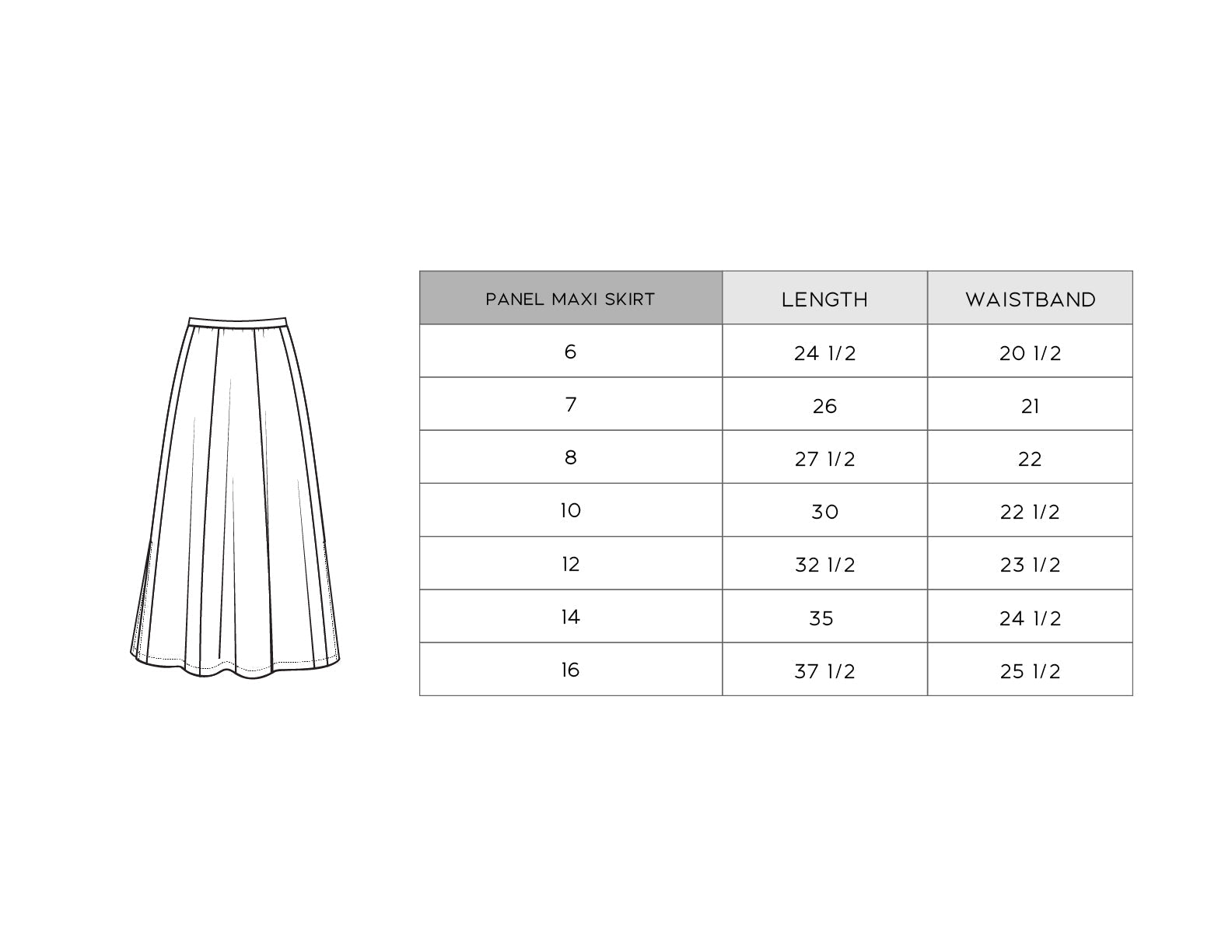 Panel Maxi Skirt