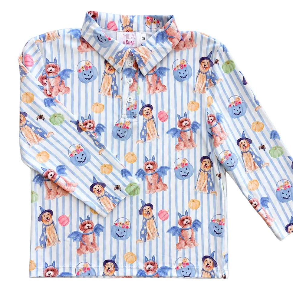 Pawsitively Spooky L/S Polo