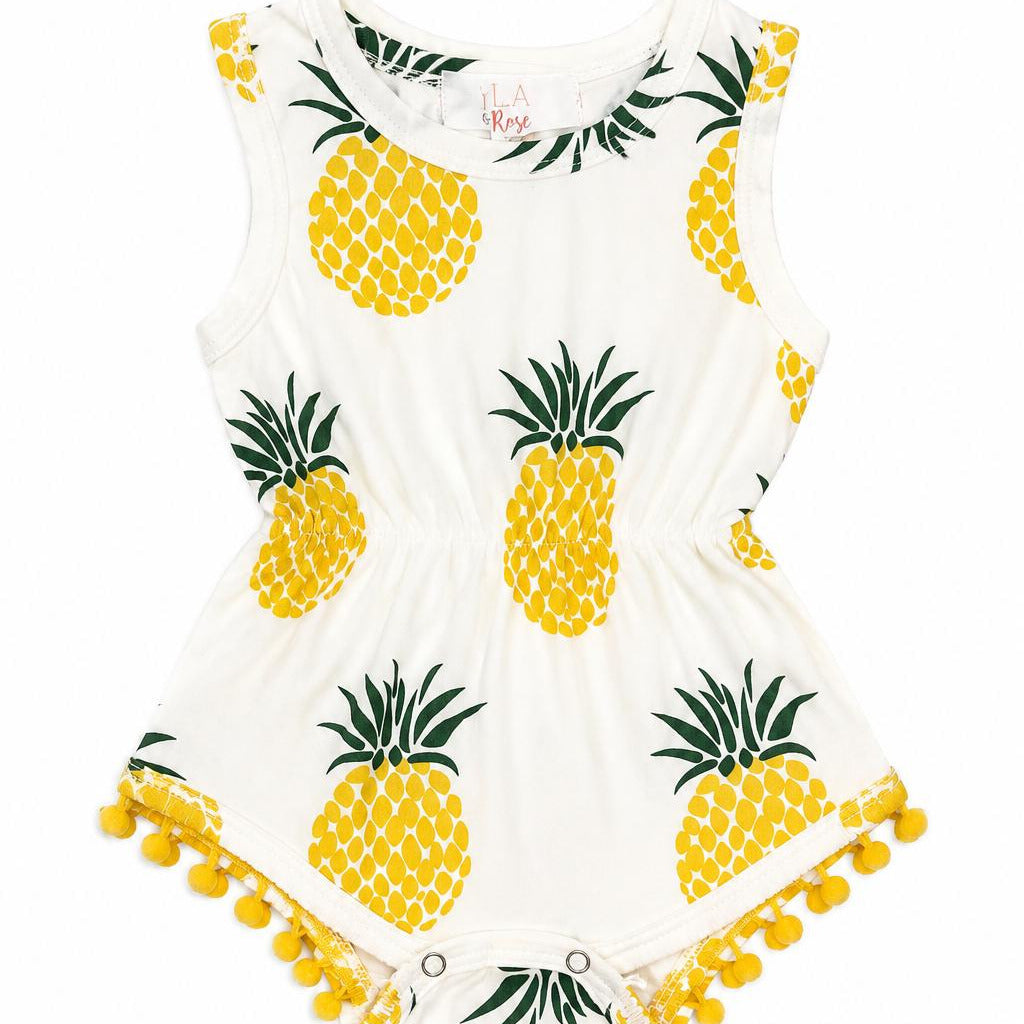 Pineapple Pom Pom Romper