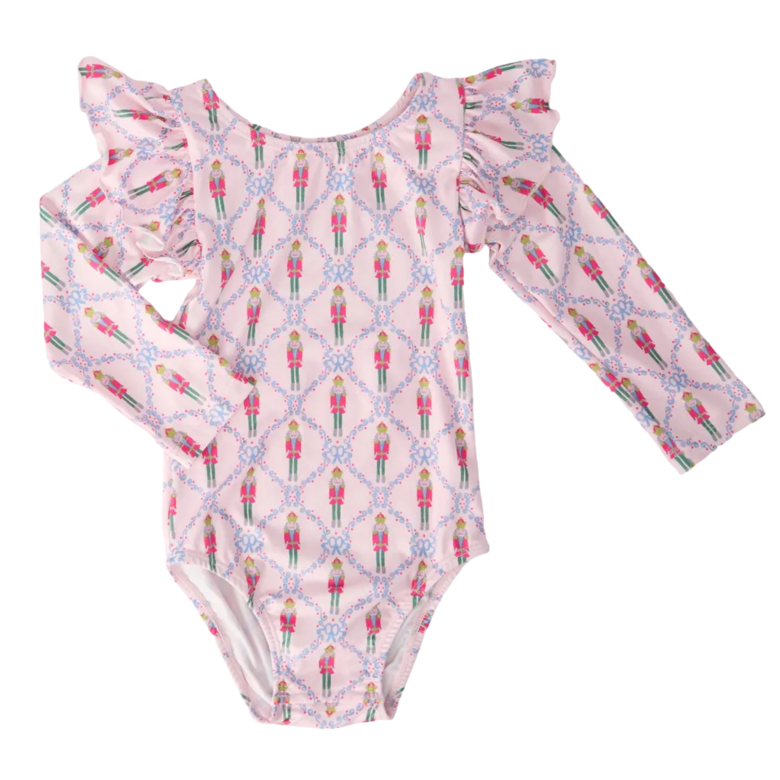 Pink Nutcracker L/S Flutter Sleeve Leotard