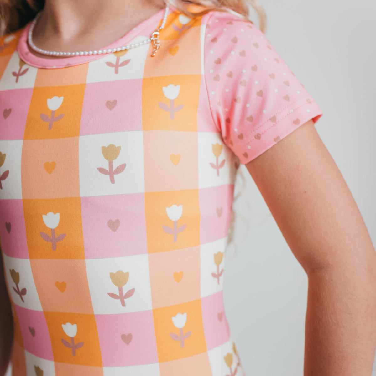 Pink Hearts Shortie Leotard
