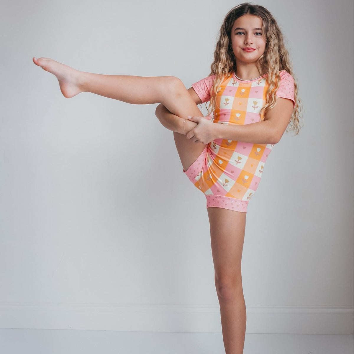 Pink Hearts Shortie Leotard