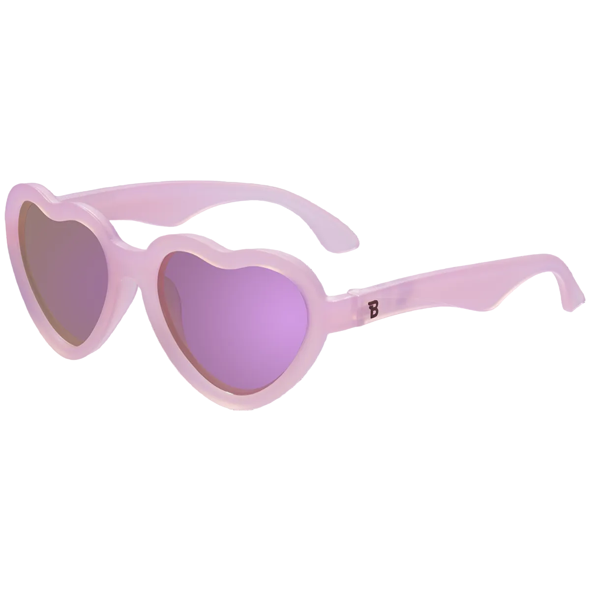 Frosted Pink Heart | Polarized Purple Mirrored Lenses
