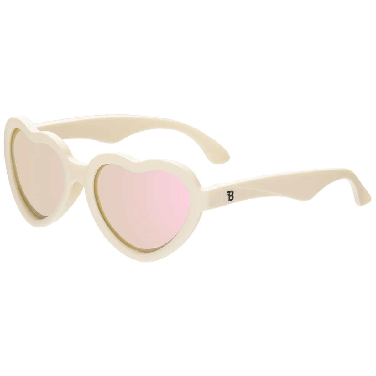 Sweet Cream Heart | Polarized Rose Gold Mirrored Lenses