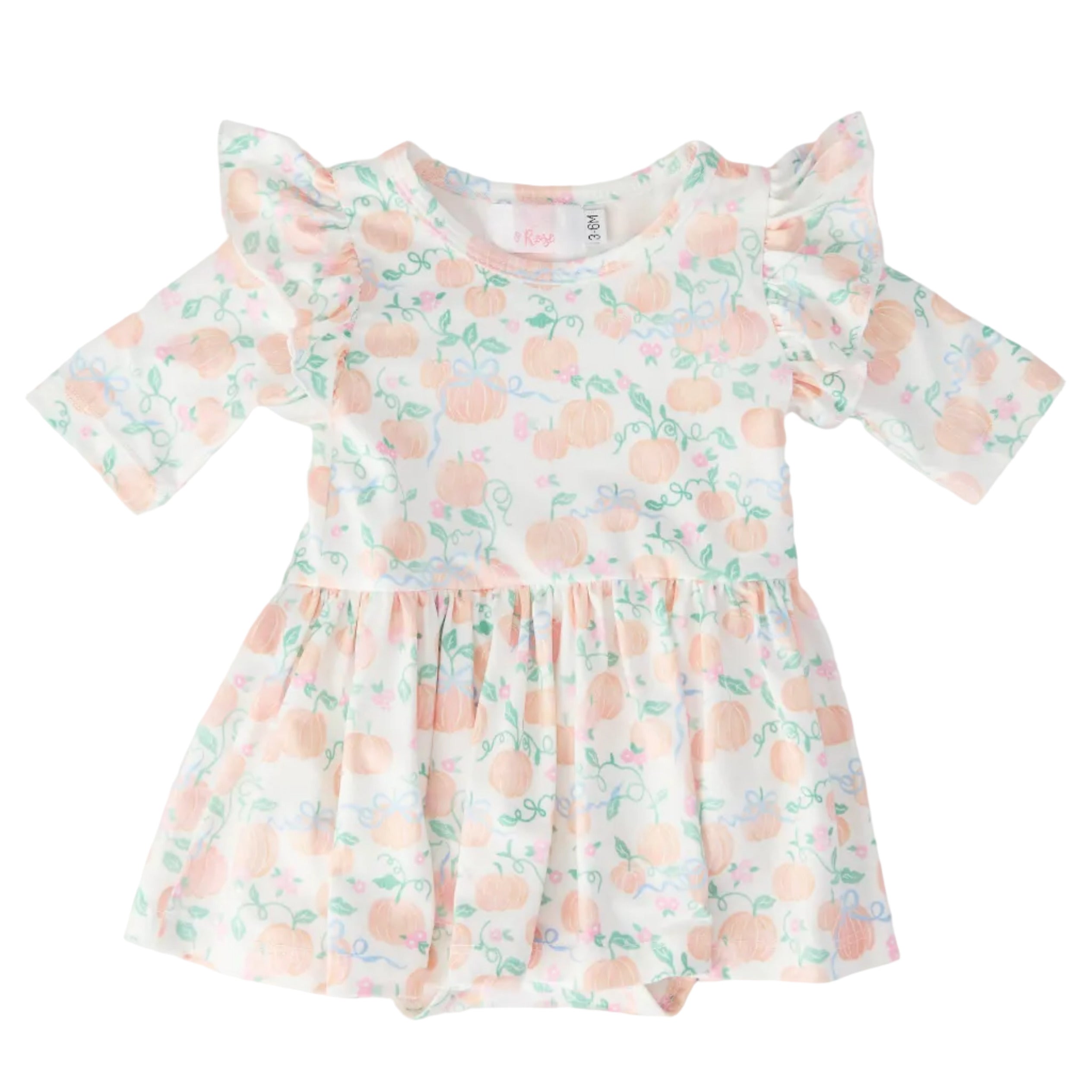 Pretty Pumpkins Twirl Flutter Bodysuit