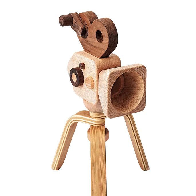 Super 16 Pro Wooden Toy Camera With Tripod